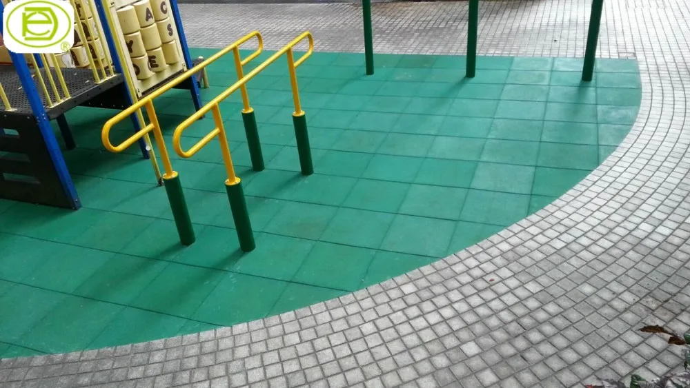 
50mm Playground or kindergarten rubber flooring mats tiles 