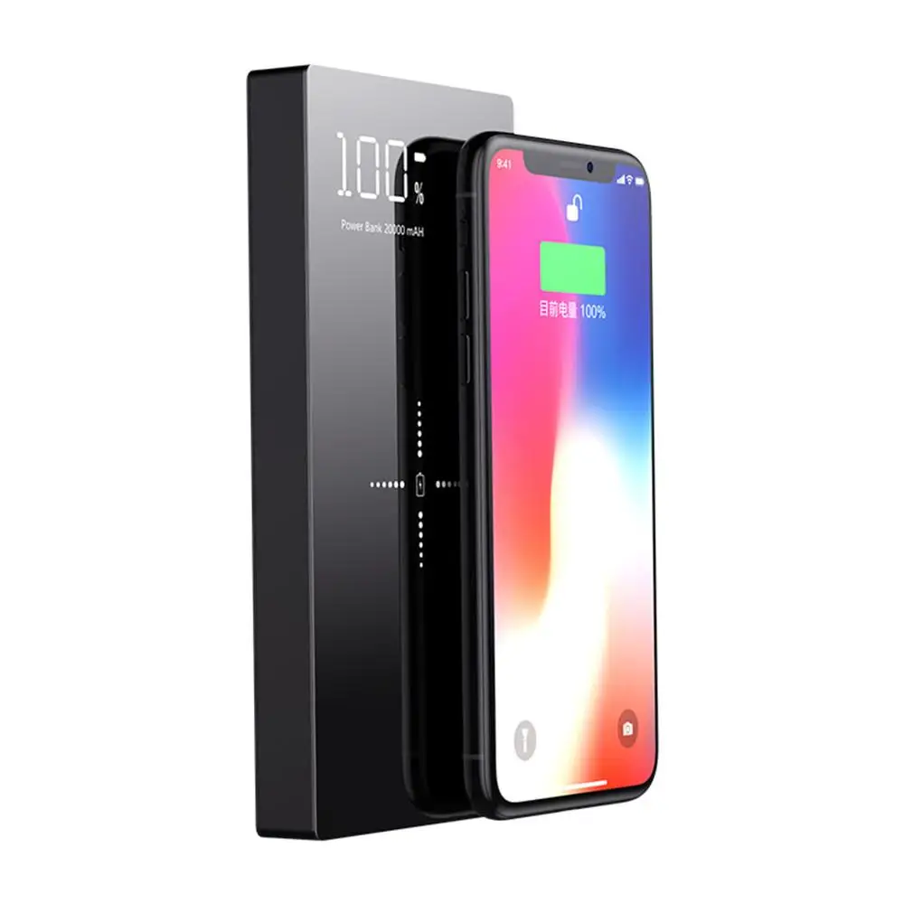 
New Premium Wireless Charger 20000mah Universal Portable Power Bank 20000 Mah Qi Wireless Powerbank 