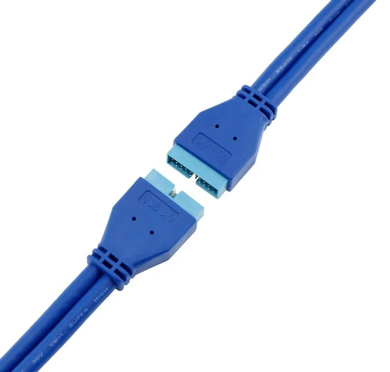 High Speed USB 3.0 Motherboard Header 20 Pin Male to Female Extension Cable