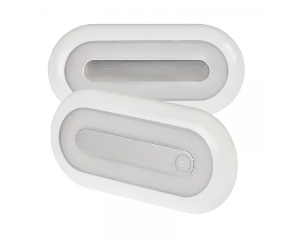 12-24V car interior dome light oval dual color bus interior light for Van Bus Caravan with Switch rv reading light