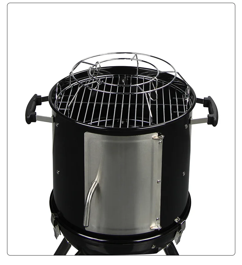 Factory price multifunctional stainless steel garden outdoor charcoal kebab grilled smoker grill