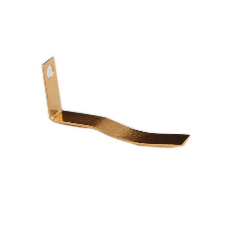 Custom copper battery contact leaf spring plate