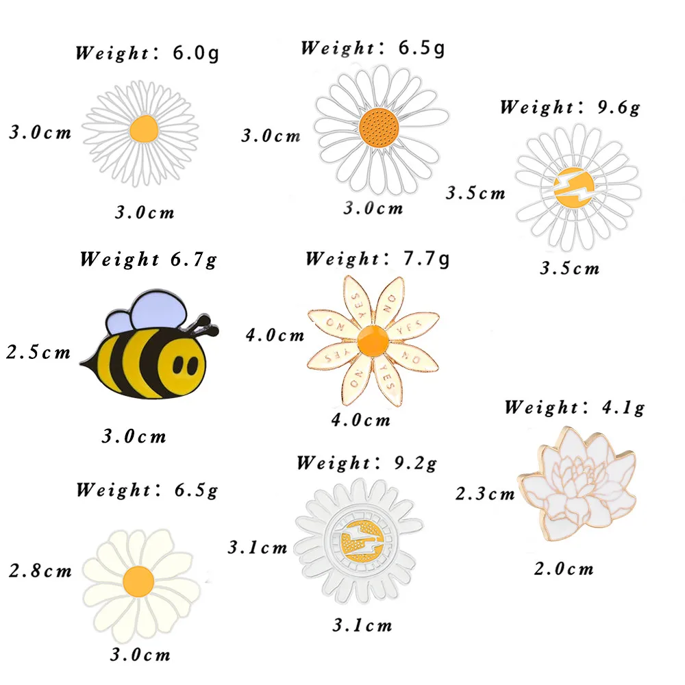 Custom Badges Kids Clothes  Fashion Cartoon Brooch Pins Women Flower  Enamel Pin Gift