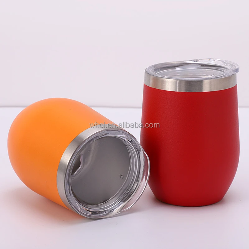 12OZ Stainless Steel Egg Shell Double Wall Vacuum Flask Thermos Cup