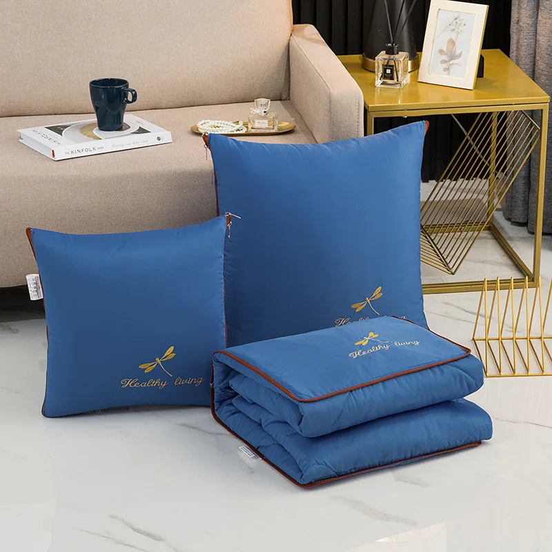 Wholesale Customized Super Soft  Car Pillow Blankets Foldable 2 In 1 Cushion