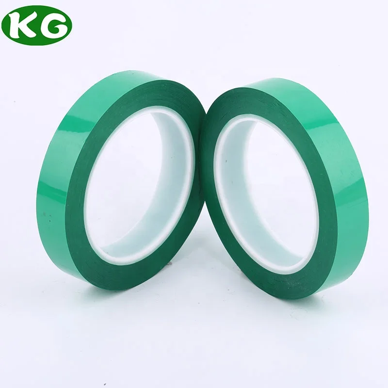 High Temperature Green Polyester Film Pet Heat Tape For Sublimation 3d Printing Powder Coating Pcb Masking