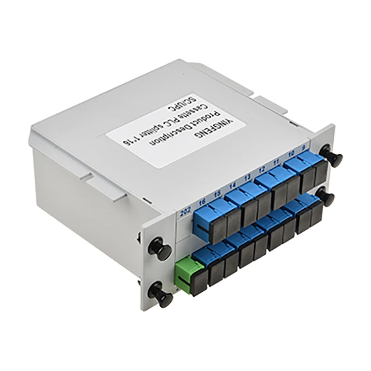 Fiber optic accessories high performance plc box splitter OEM cassette type plc splitter 1*2 1*4 1*12 1*16 plc splitter
