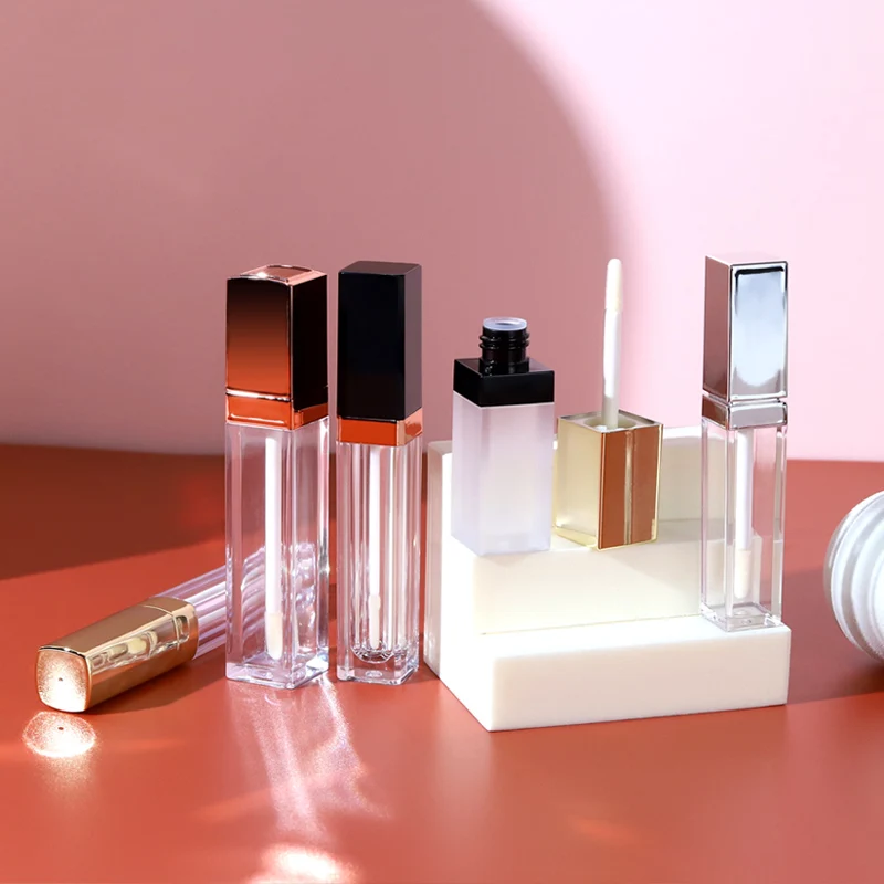 
Idealpak Wholesale Custom New Pink Square Lip Gloss Tubes Empty Lipgloss Tube 