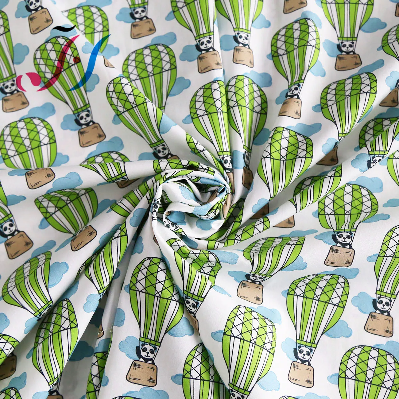 High Quality Custom Digital Printing Panda Design on Cotton Plain Poplin Fabric for Kids
