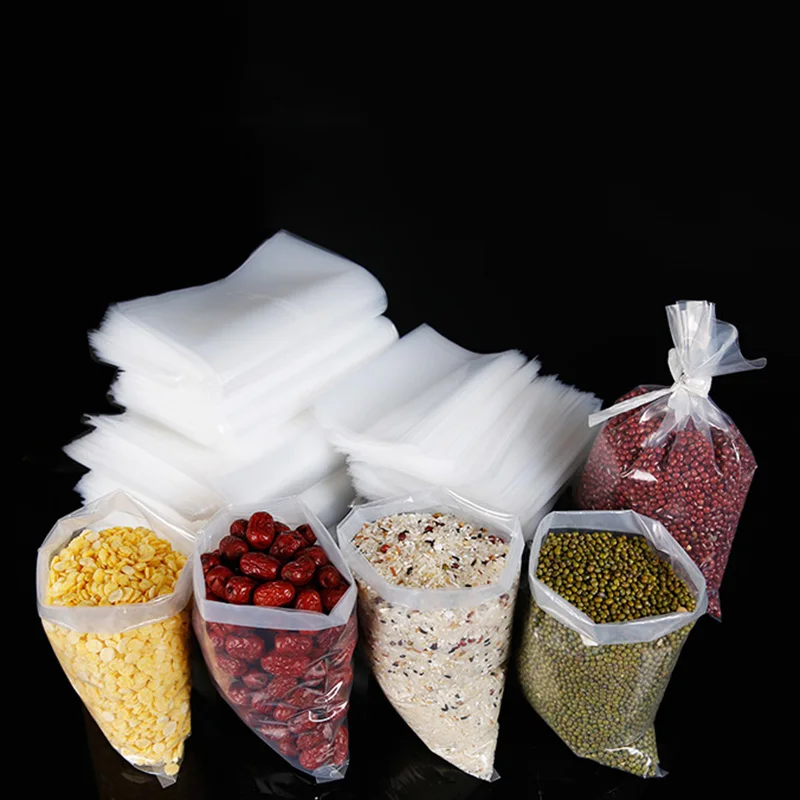 Factory Direct Plastic Bag HDPE LDPE Clear Poly Flat Bags on Roll with Customized Printing food freezer sandwich bag