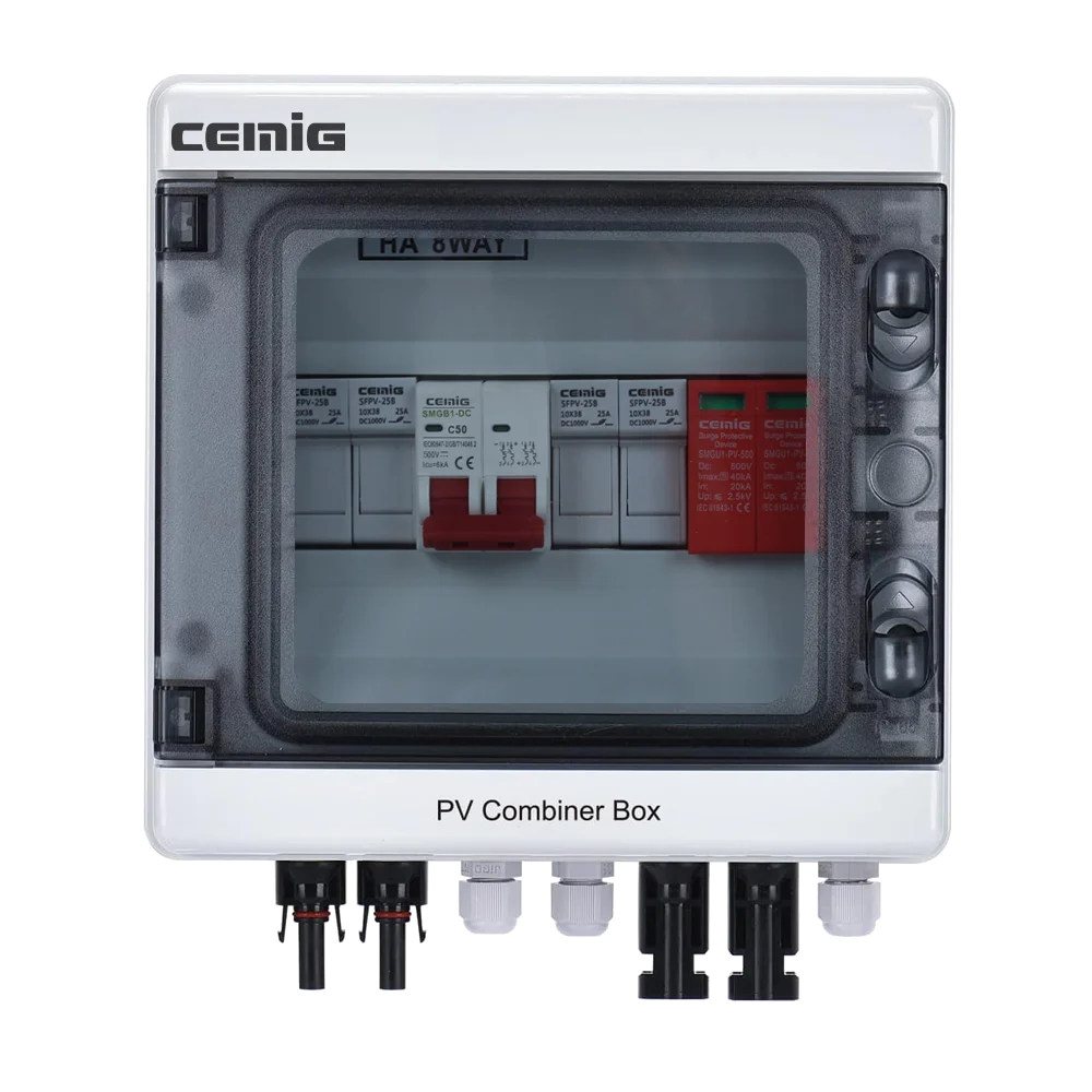 PV combiner box 2-string 2-input-2-output for solar system