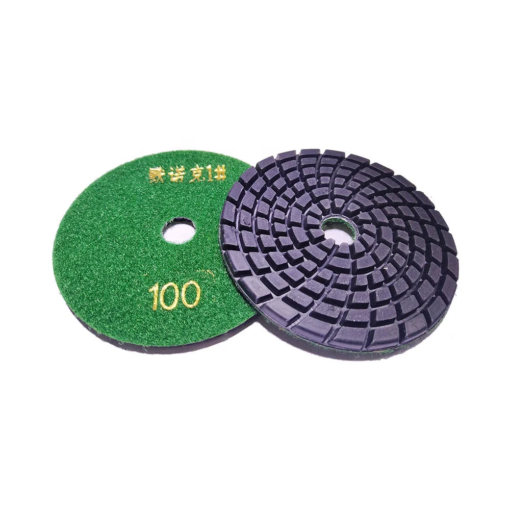 4 Inch Diamond Abrasive 100mm Resin Wet Polishing Pad Marble Terrazzo Concrete Polishing Pad