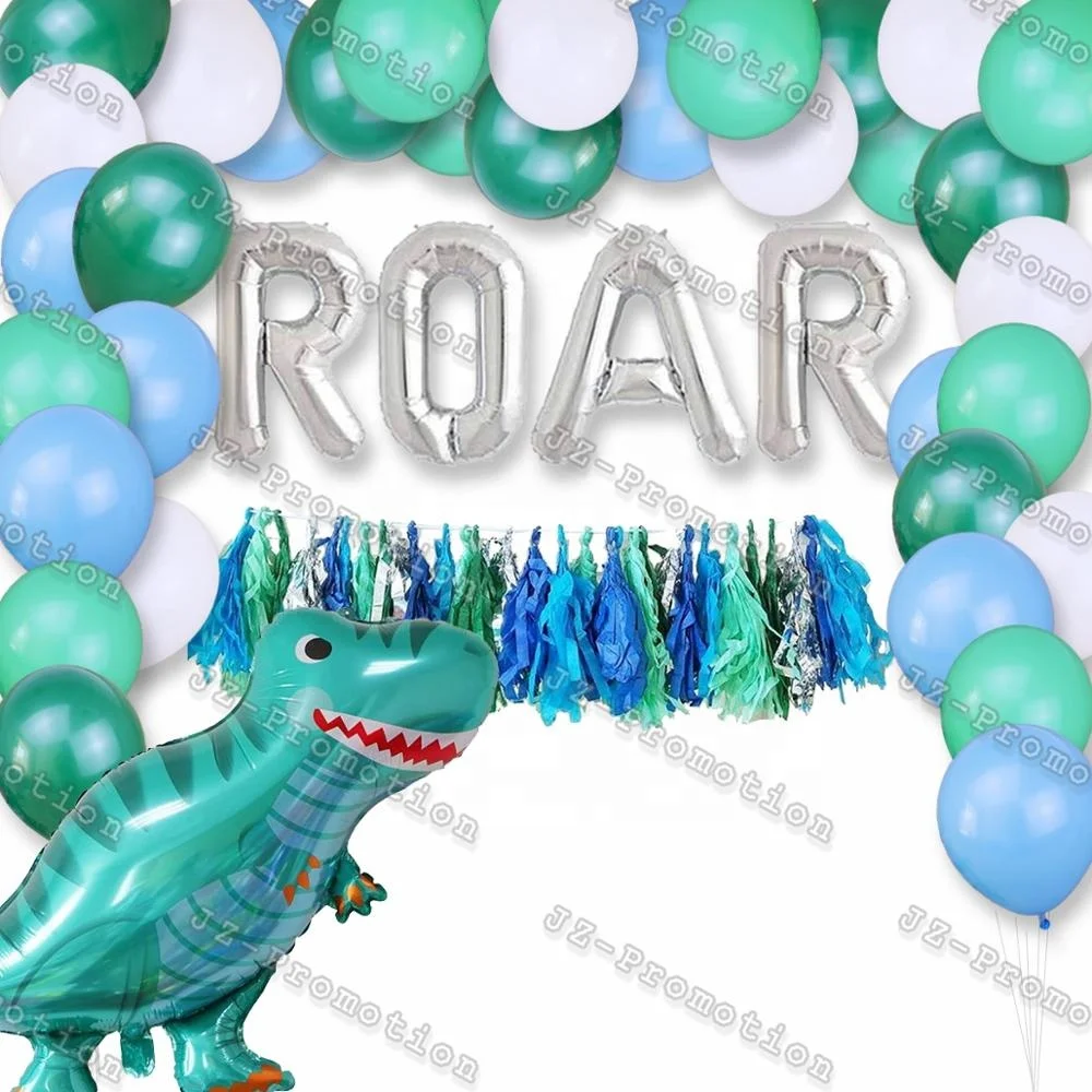 2024 dino Dinosaur Party Decorations Balloons Garland arch Kit ROAR Foil Balloon Happy Birthday For Kids Boys Baby Shower