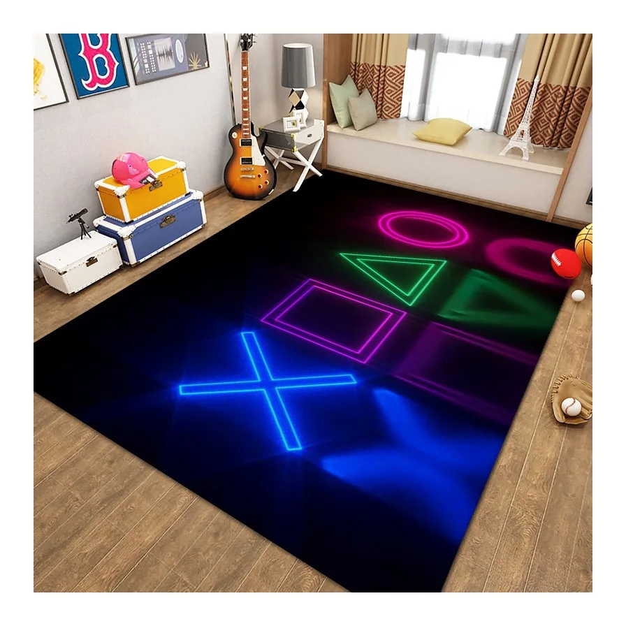 3D Animal Print Polyester Modern Rectangle Game Console Buttons Rug Gamer Doormat Door Floor Mat Eaby Playstation Pc Carpet