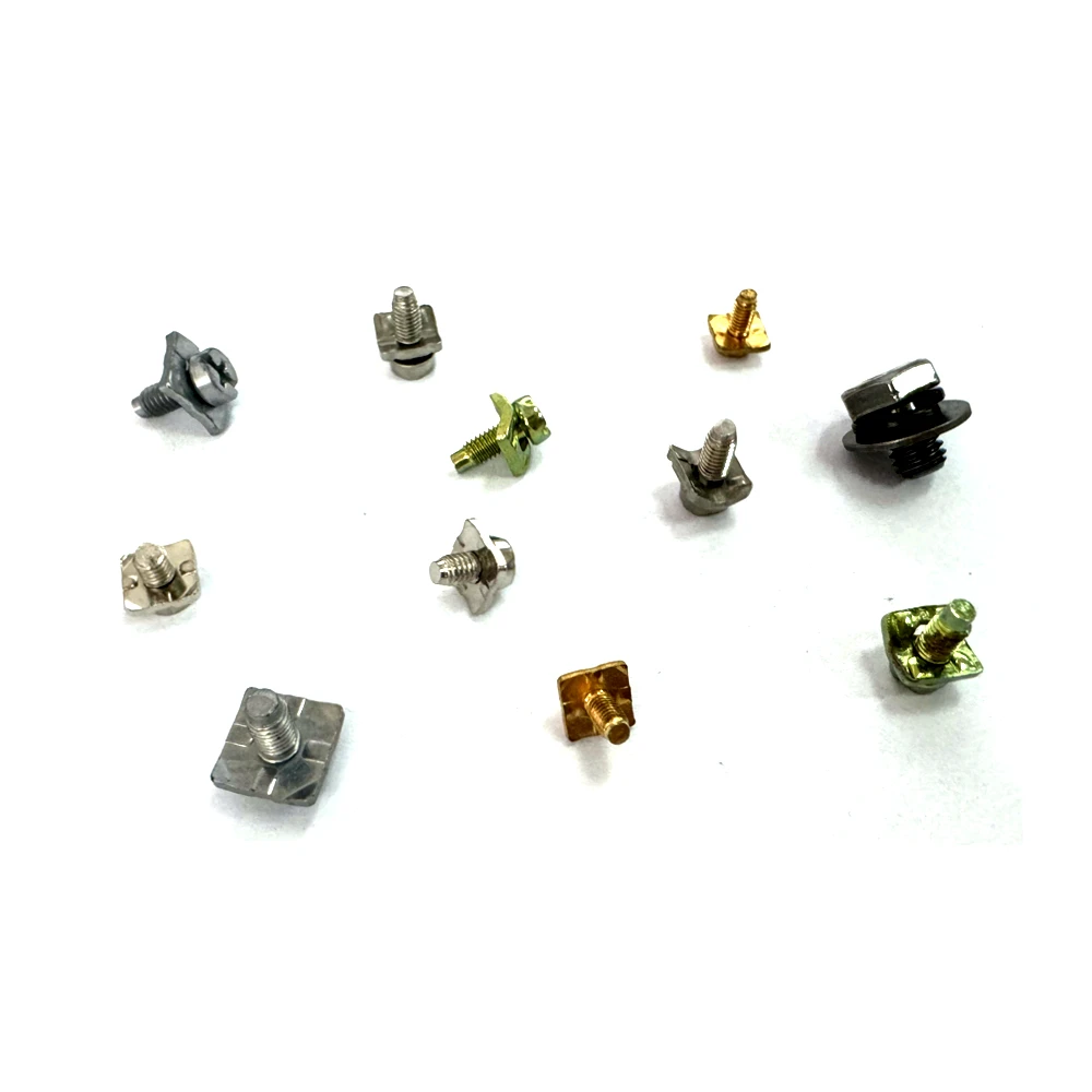 Terminal Block Screws With Captive And Square Washer Terminal Screw Manufacturer Zinc Coating Steel Washer Combined Screws
