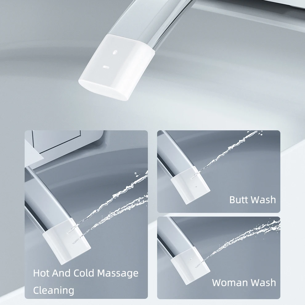 Egg Shape Floor Mounted Sanitary Ware Intelligent Toilet Bowl Ceramic Automatic Water Closet One Piece Smart Toilet For Bathroom