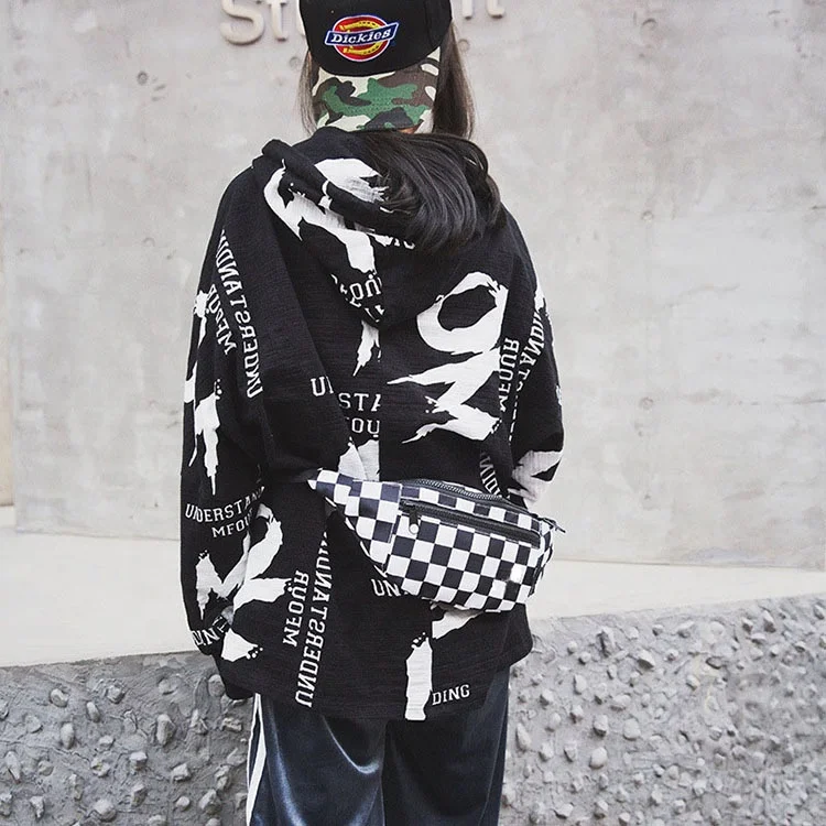 Fashion Checkered Belt Bag  Leisure Crossbody Fanny Pack Women Waist Bum Bags