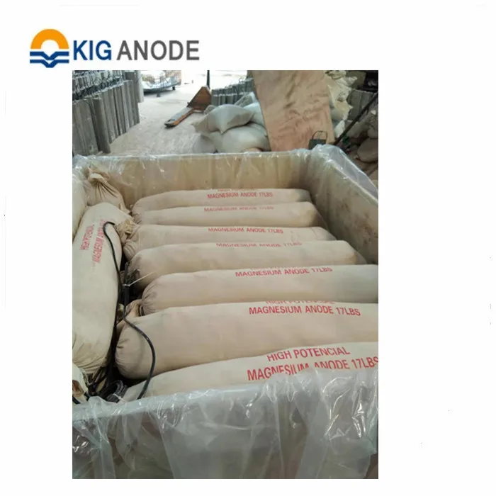 anti-corrossion prepackaged magnesium anode with backfill used for cathodic protection