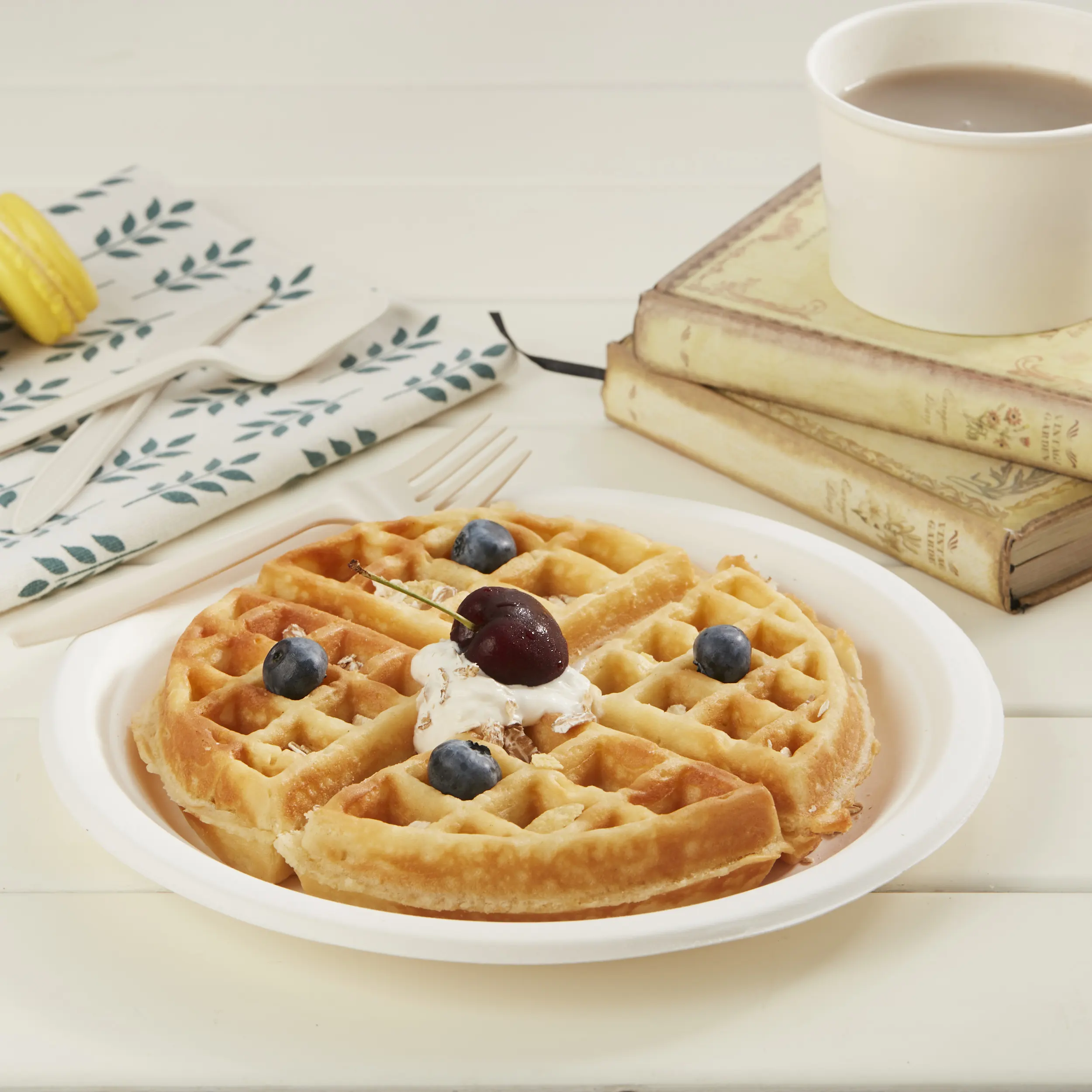 Biodegradable Sugarcane Soup Spoon Tray For EU