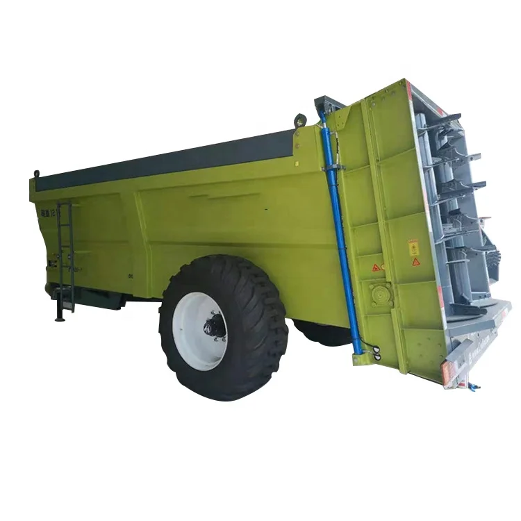 High quality double discs chain driven hydraulic farm fertilizer spreader trailer