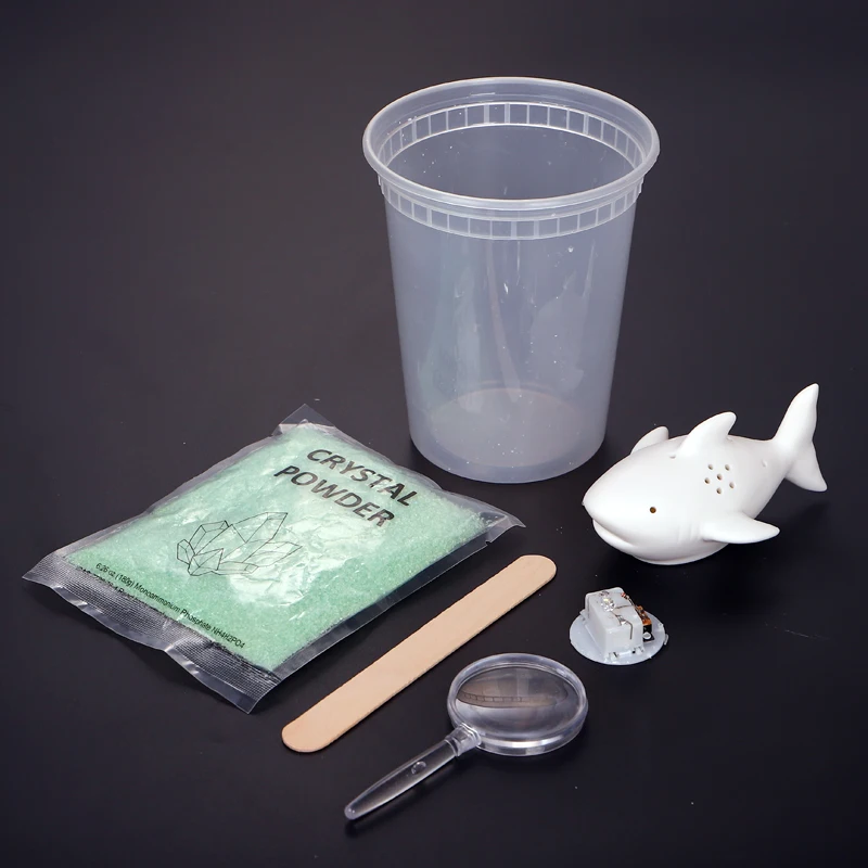 LFC2018 Other Educational Science Toys DIY Crystal Growing Shark Night Light Kit For Child