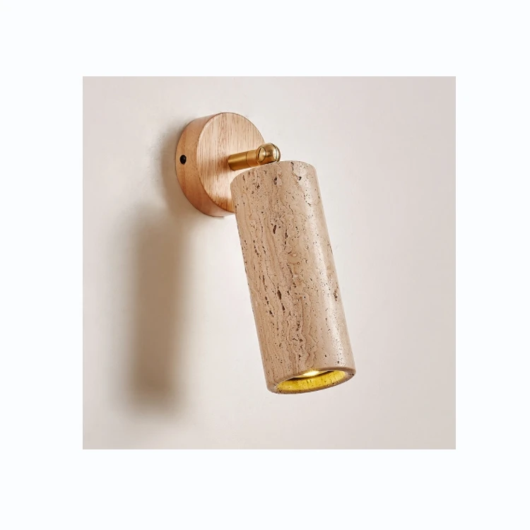 B2604 Travertine decoration wall light lamp for indoor lighting hotel bedroom living room Zhongshan factory outlet