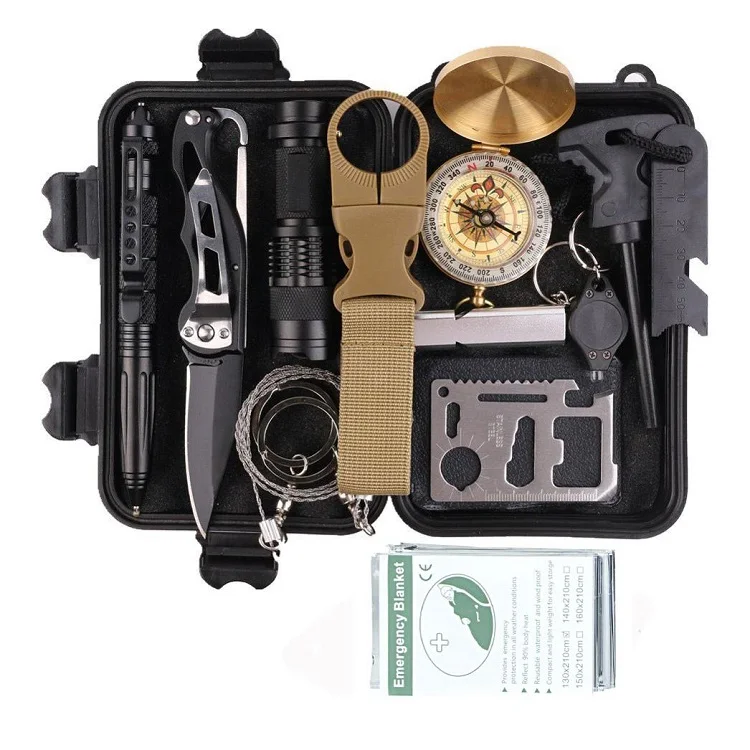 Camping Tactical Tool Bushcraft First Aid Survival Kit Multifunction Outdoor Tools Gear Kit