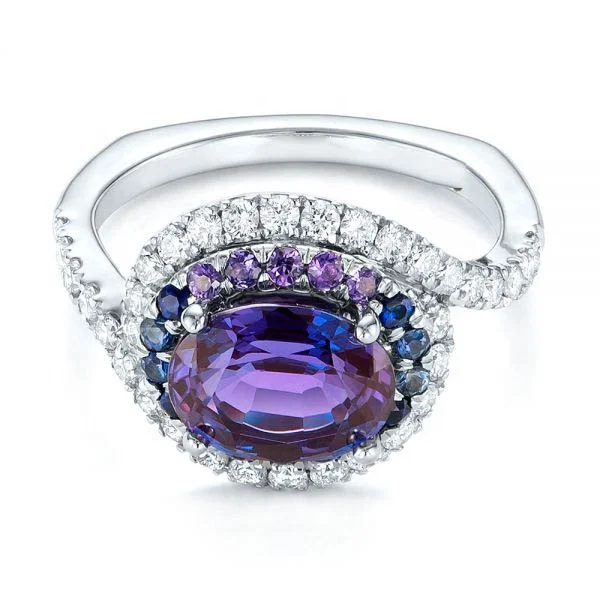  Hot Selling Alexandrite Jewelry 925 Sterling Silver Engagement