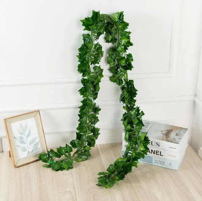 Home Decorative flowers garlands and plants Grape Vine  Sweetpotato leaf  Ivy rattan  plastic maple Leaves