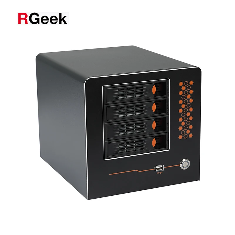 RGeek пользовательские NAS04A Nas чехол 4 Bay поддержка 3