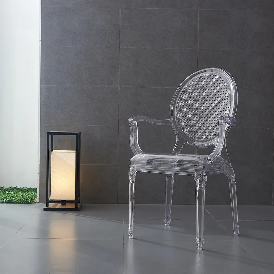 Wholesale modern design casual style PC chair princess chair transparent clear chair