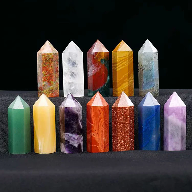 Factory Wholesale Natural Stone Amethyst Rock Quartz White Crystal 4.5cm Hexagonal Pointed Crystal