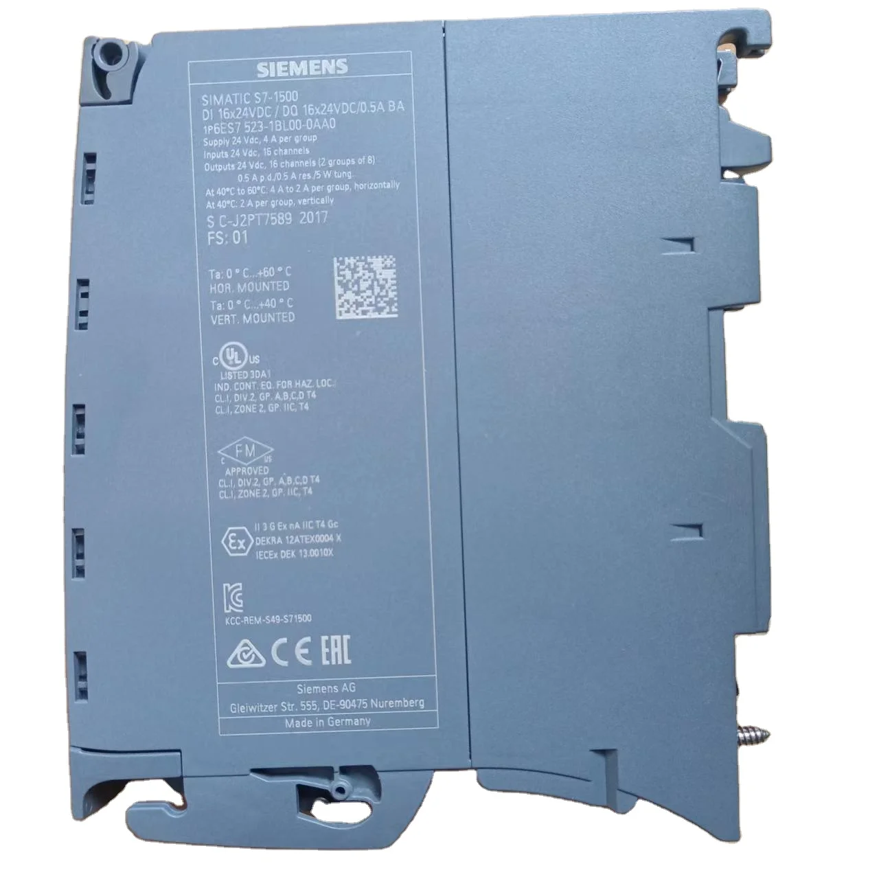 6ES7241-1CH32-0XB0 PLC Expansion Module 6ES72411CH320XB0, 16 Digital Sink/Source Input 24 VDC 130mA, S7-1200 Series