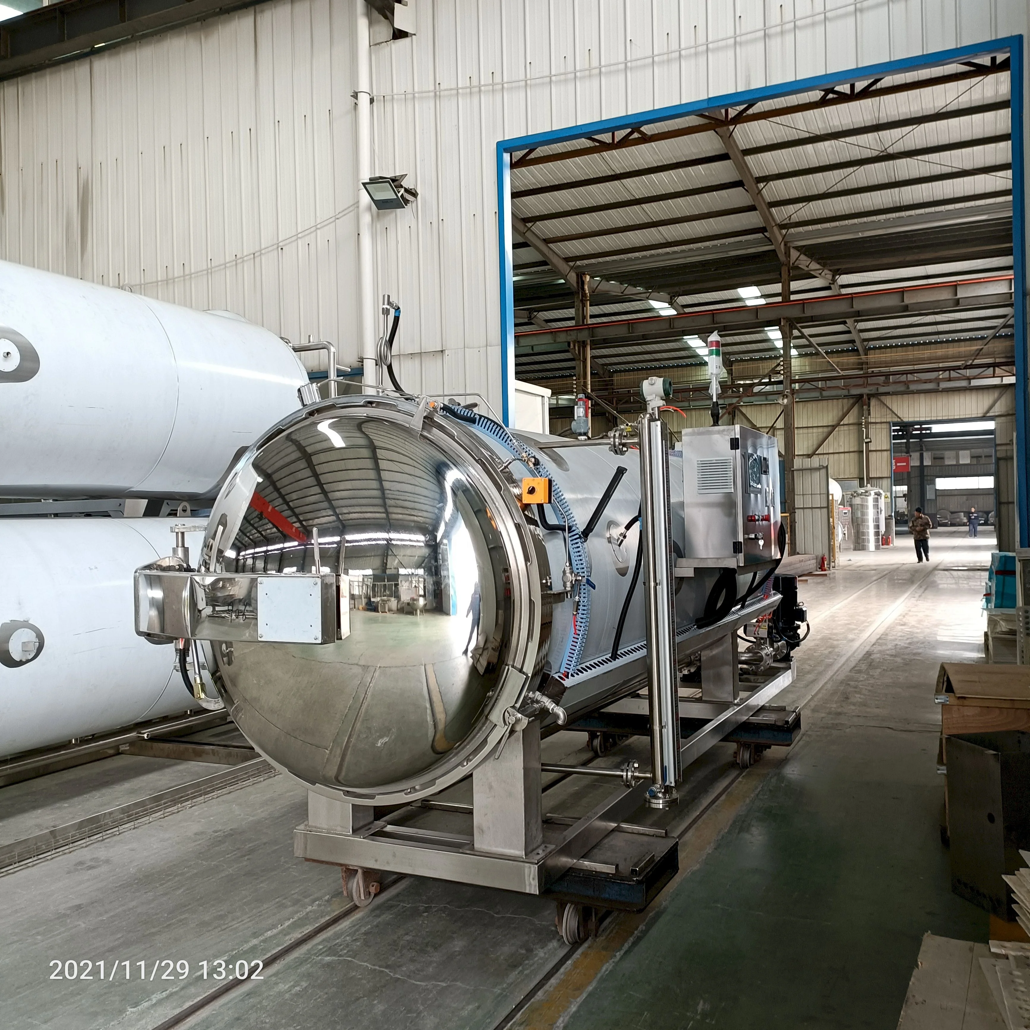 Food Industry horizontal electric steam heating canned food  retort Spray type high pressure sterilization autoclave Sterilizer