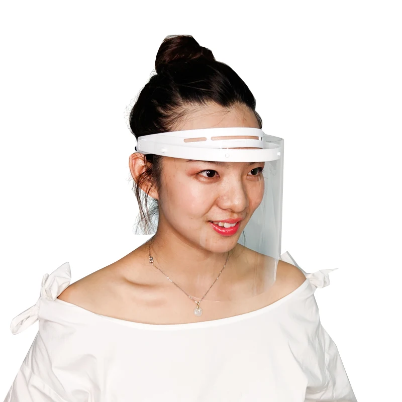 Oem Odm Design Two Side Anti Fog Coating Clear Adjustable Frame Face Shield Visors