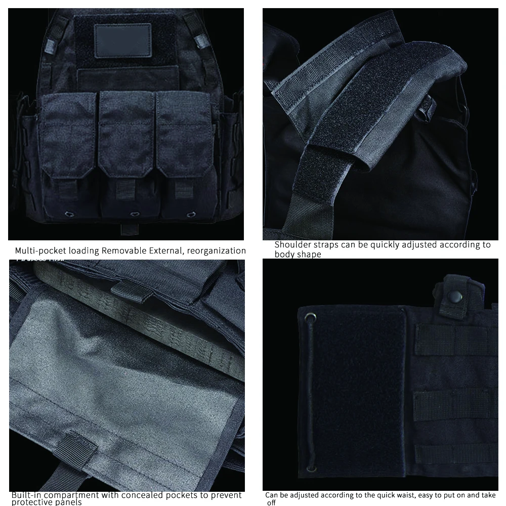 Custom Multifunctional Detachable Nylon Tactical Vest Training Safety Onboard