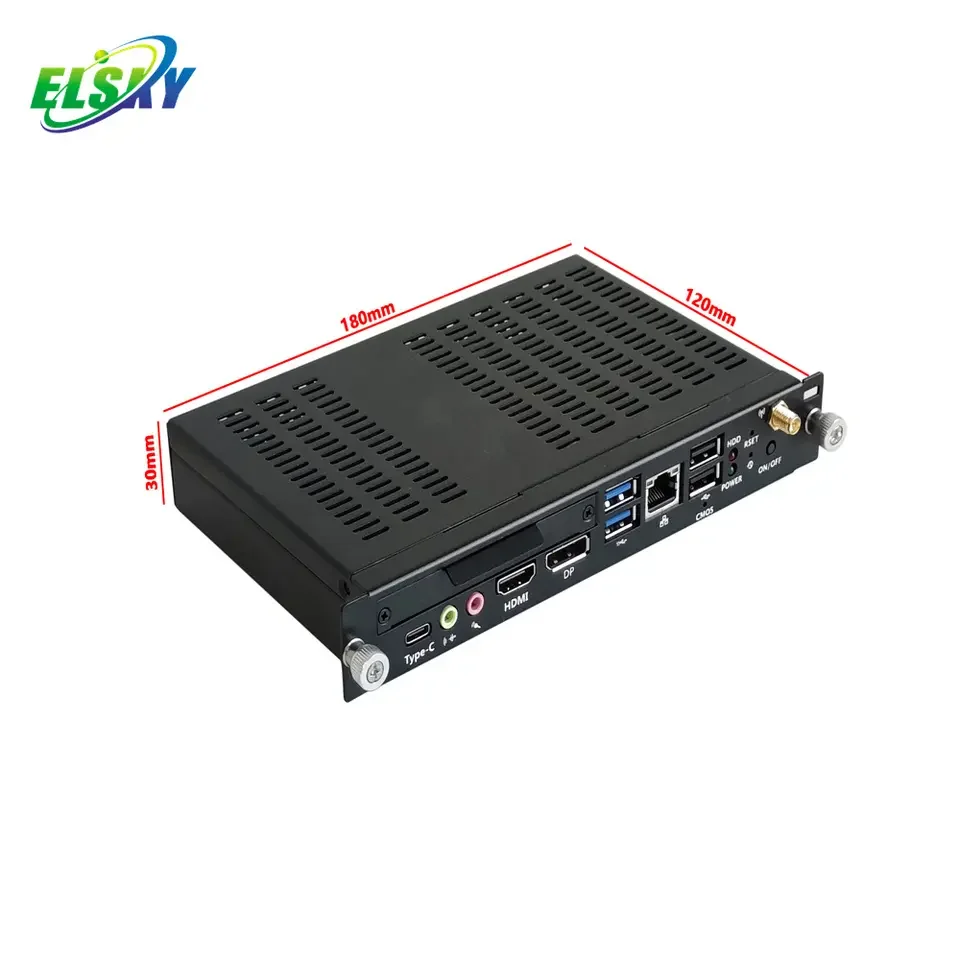 ELSKY Tiger Lake CPU I3-1125G4 I5-1135G7 I7-1165G7 OPS MINI PC OPS-11U  LVDS VGA HD_MI 2.0 4K DP support 8K WIN10 WIN11