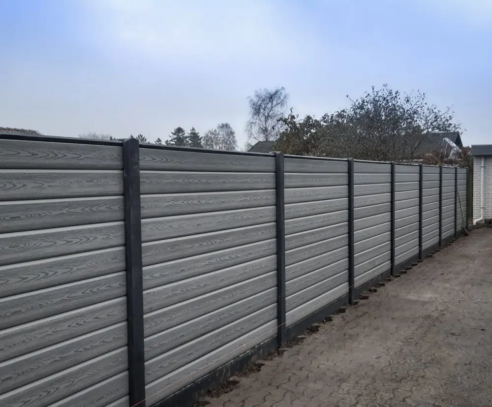 
2021 Jiahe High Quality Composite Wood Privacy Garden WPC Fence Board Easy Install Wood Plastic Composite Fence Panel 