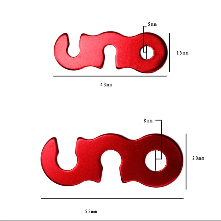 Outdoor tent umbrella rope adjuster three eye opening aluminum tensioning device tent mountaineering camping wind rope adjusting