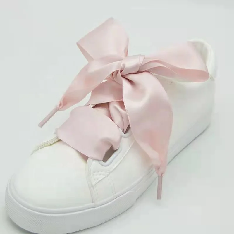 Flat 10 mm 20mm 30 mm Satin Shoelaces Silk Ribbon AJ1 Shoe laces Boots Women Sneakers ShoeLace