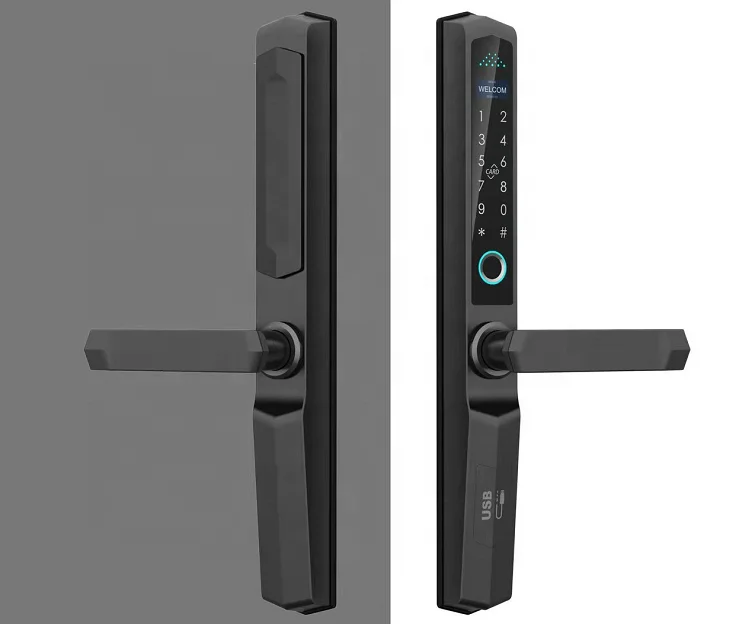 Patio Door Security Lock Outdoor Glass Sliding Door Lock  WiFi Fingerprint Unlock Waterproof digital Patio Door Locks