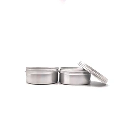 Empty Cosmetic Containers 5g 10g 15g 20g 30g 60g 100ml 200ml silver black gold metal aluminum candle jar tin can for cosmetics