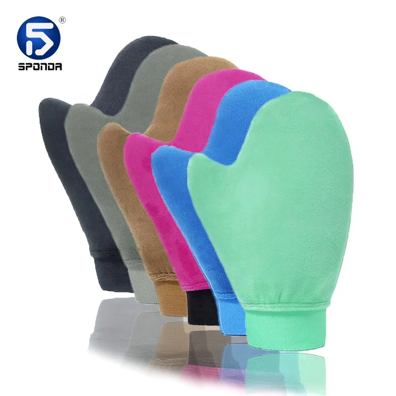 OEM/ODM  Customized Luxury Self Tanning Applicator Mitt Waterproof Washable Tanning Mitts With Elastic Cuff