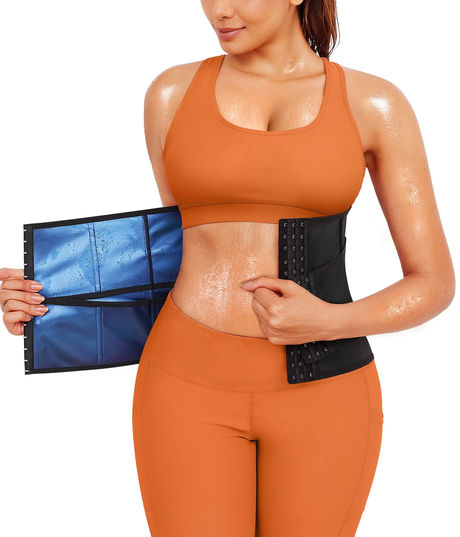 Women Sweat Waist Trimmer Trainer Sauna Corset Workout Belt Belly Band Stomach Wraps Body Shaper Sports Girdle