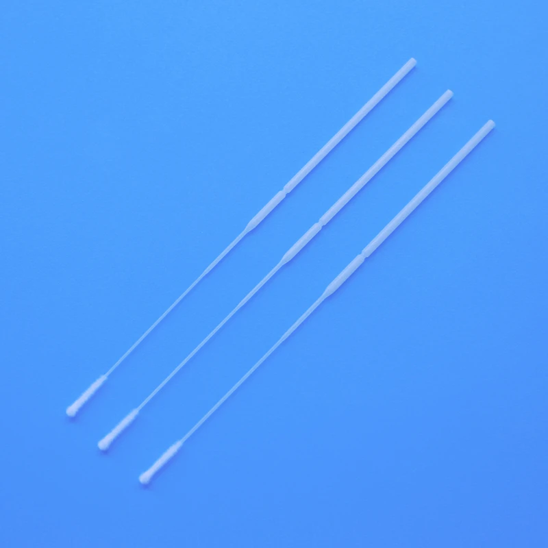 Disposable throat nasopharyngeal oropharyngeal swabs
