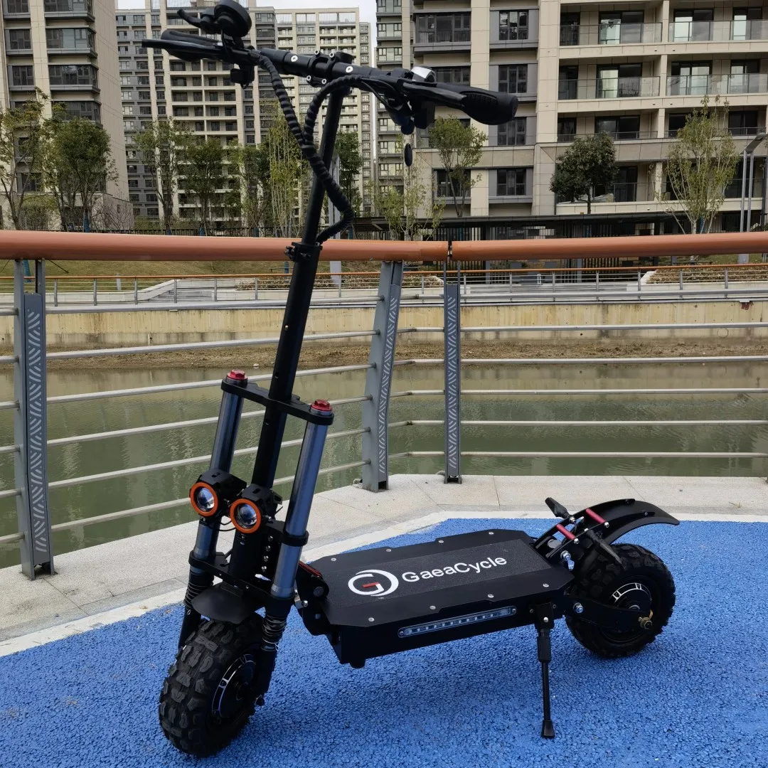 Gaea 5600w 11 inch off road dual motor foldable 60v electric scooter 80km/h adults e scooter trotinette-electrique- monopattino