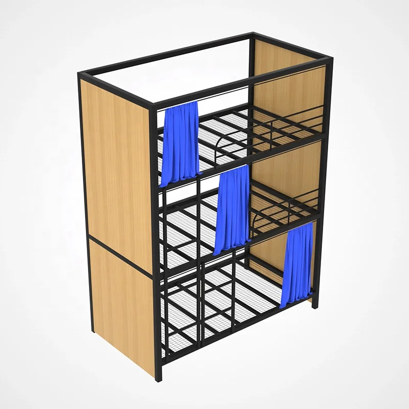 Cheap Price Dormitory Home Use Metal Steel Strong Bunk Bed with Mattress