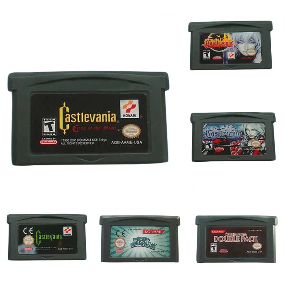 Video Game Castlevania Circle Of The Moon Harmony of Dissonance CASTLEVANIA-ASIA OF SORROW Cartridge for nintendo gba