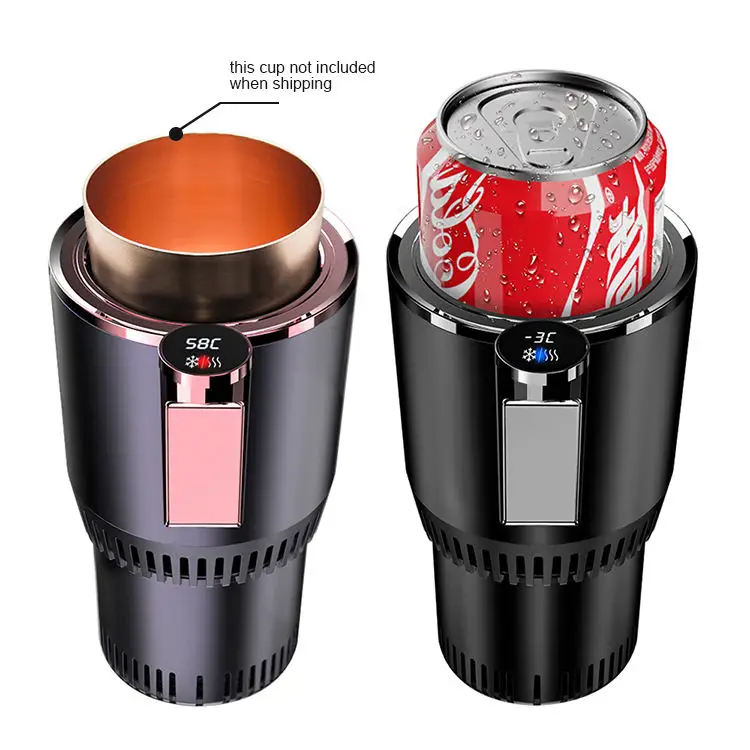 2-in-1 Auto Cooling and Heating Cup Holder Portable Smart Car Cup Drinks Holder for Water Coffee Milk with Display Temperature