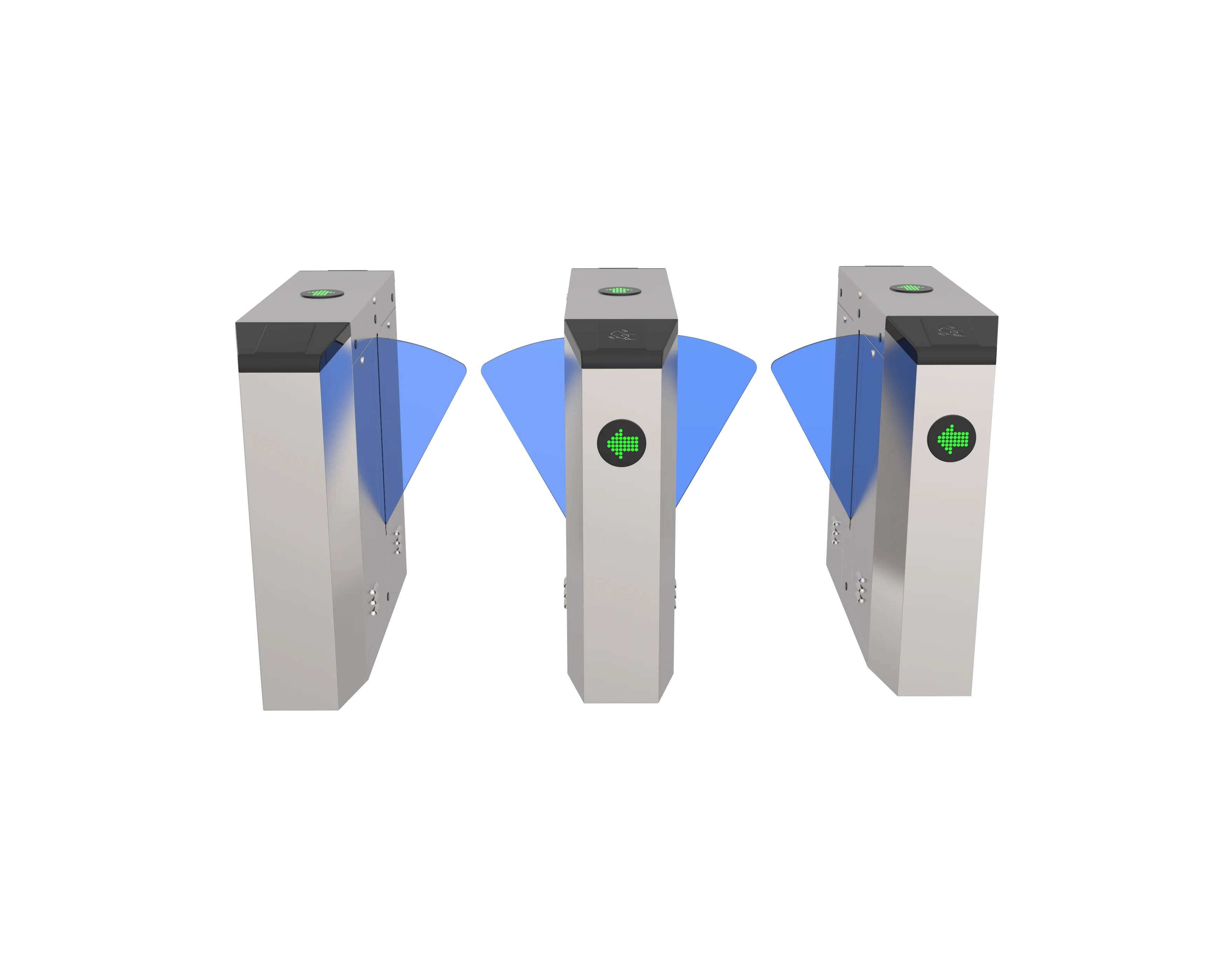 Fast pass Security turnstile mechanism flap barrier gate barrier dc brush double wing walking flap barrier